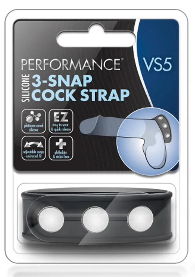 Performance Vs5 Silicone 3 Snap Cock Strap Performance Female Sex Toys