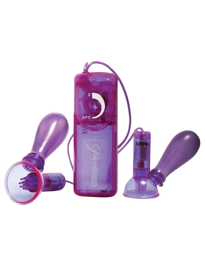 Pipedream Couples Fetish Fantasy Series Vibrating Nipple Pumps w MultiSpeed Controller