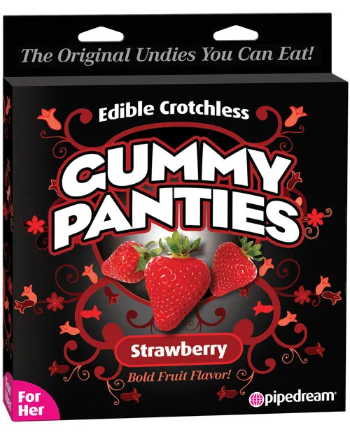 Pipedream Products Edible Crotchless Gummy Panty Strawberry Female Sex Toys