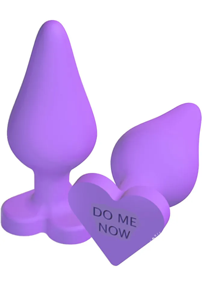 Play with Me Naughty Candy Heart Do Me Now Silicone Butt Plug Play with Me Anal