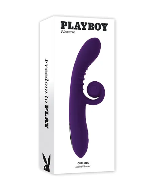 Playboy Pleasure Curlicue Rabbit Vibrator Acai Evolved Novelties INC Female Sex Toys