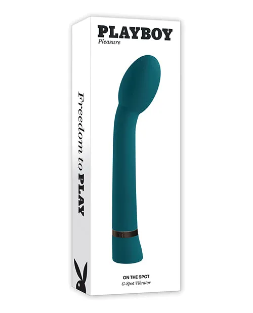 Playboy Pleasure On The Spot Gspot Vibrator Deep Teal Evolved Novelties INC Vibrators