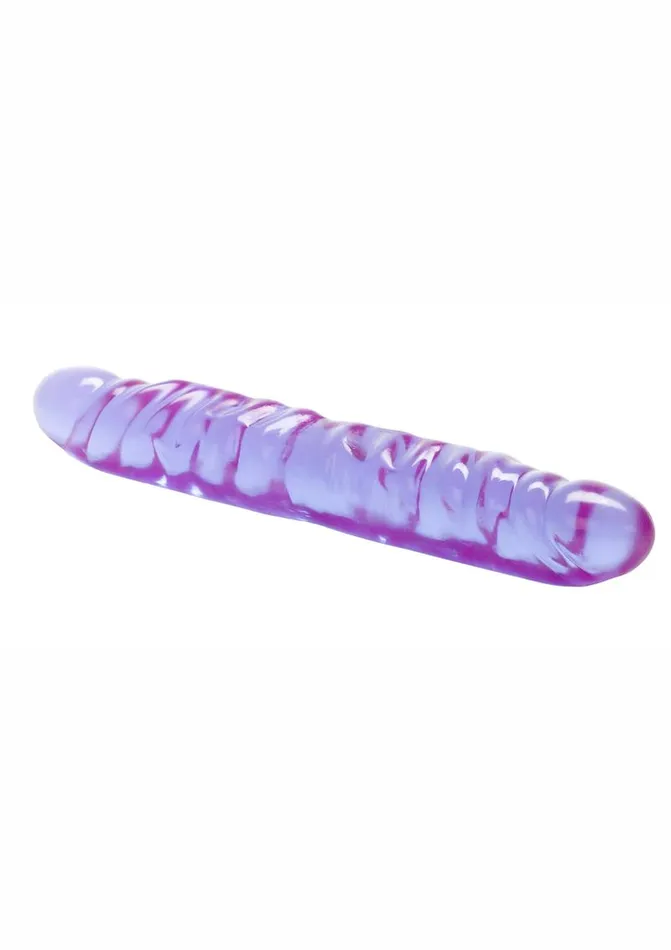 Playful Dongs Dildos Reflective Gel Veined Double Dildo