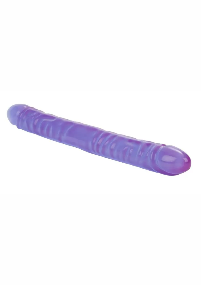 Playful Dongs Dildos Reflective Gel Veined Double Dildo