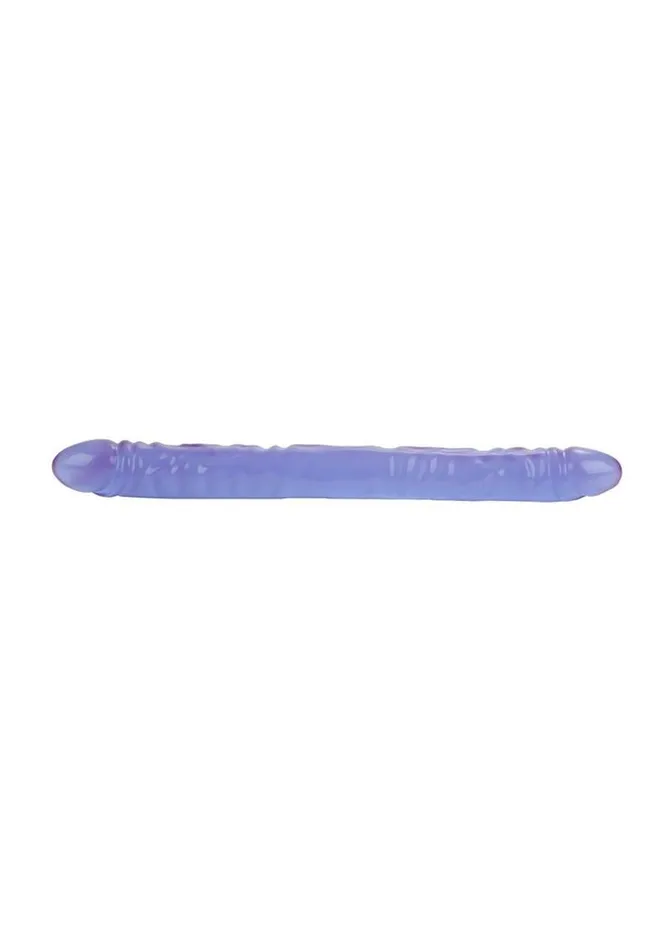 Playful Dongs Dildos Reflective Gel Veined Double Dildo