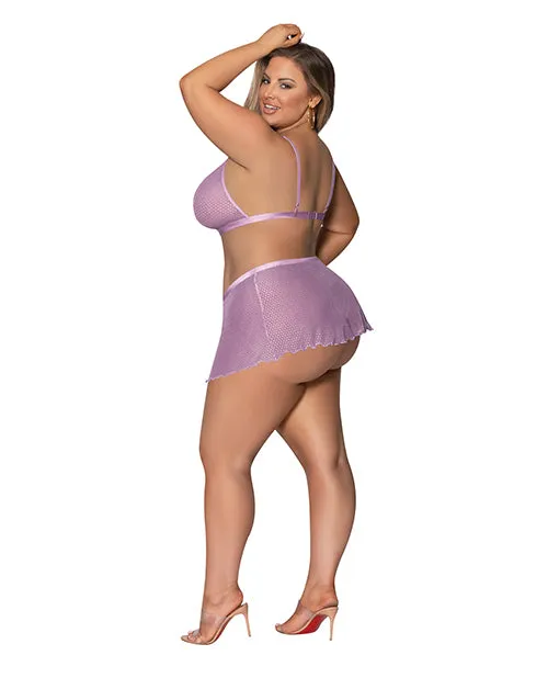 Plus Size Lilac Girl Next Door Flirty Skirt Set 2X Magic Moments Intl Plus Size