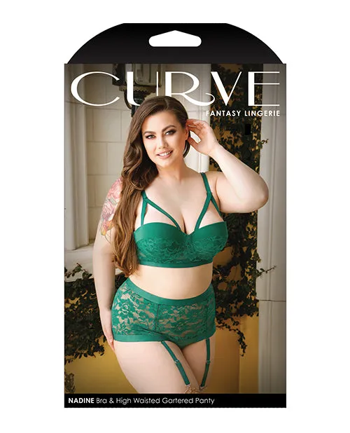 Plus Size Nadine Emerald Bra Panty Set 1X2X Fantasy Lingerie Female Sex Toys