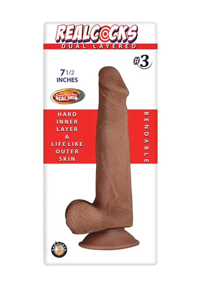 Realcocks Dildos Realcocks Dual Layered 3 Bendable Dildo