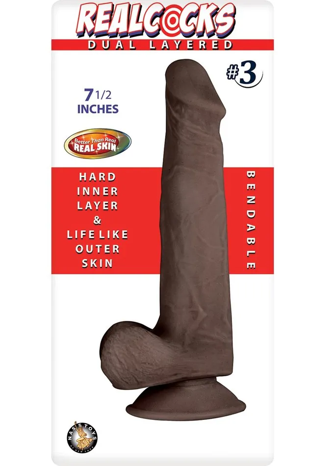 Realcocks Dildos Realcocks Dual Layered 3 Bendable Dildo