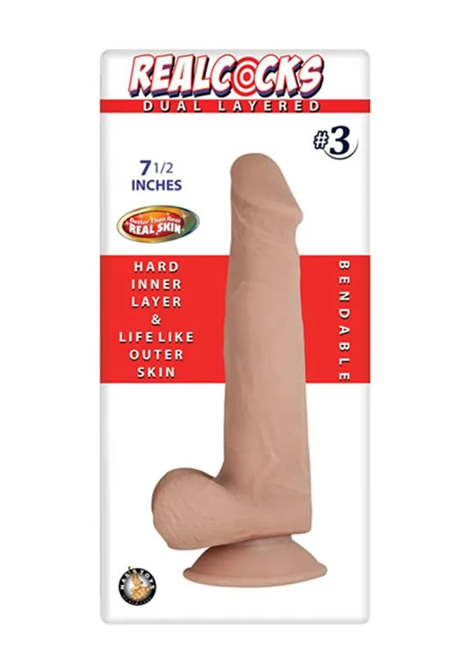 Realcocks Dildos Realcocks Dual Layered 3 Bendable Dildo