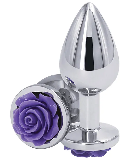 Rear Assets Medium Anal Plug Purple Rose Ns Novelties INC Anal