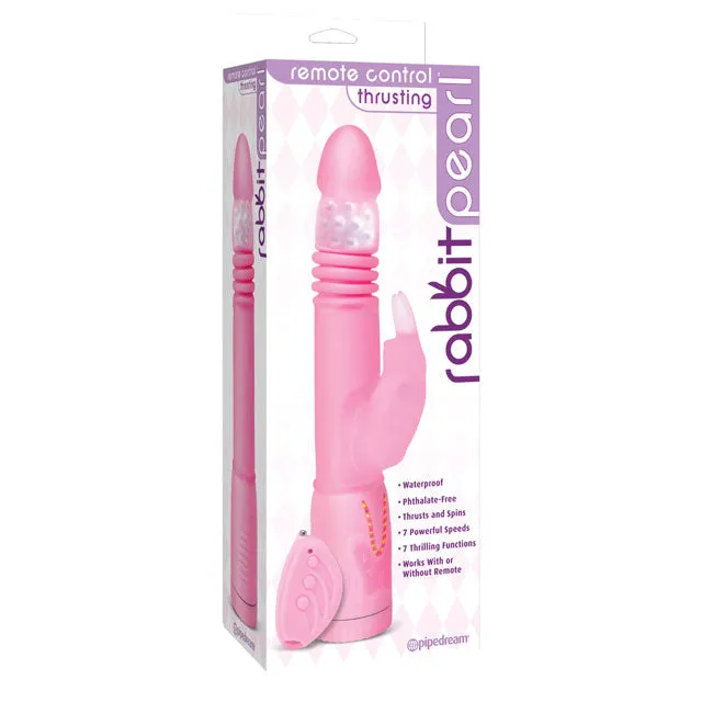 Remote Control Thrusting Rabbit w Pearls Pipedream Female Sex Toys