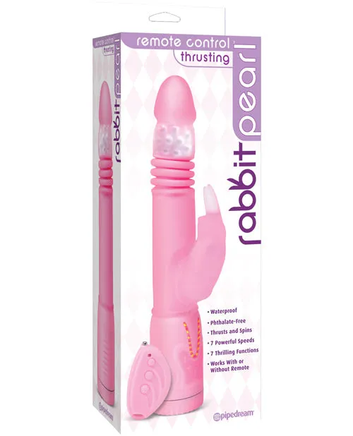 Remote Control Thrusting Rabbit w Pearls Pipedream Female Sex Toys