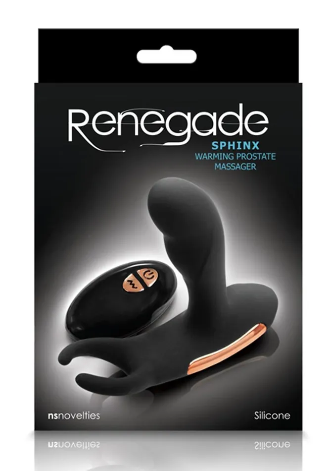 Renegade Sphinx Rechargeable Silicone Warming Prostate Massager with Remote Control Renegade Male Sex Toys