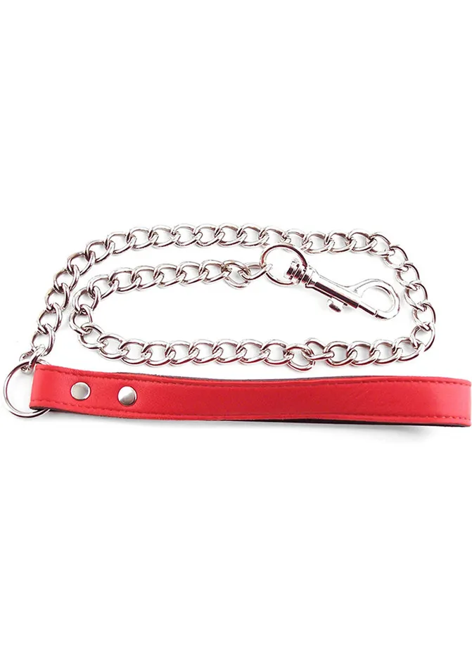 Restraints Rouge Rouge Leather Lead Chain