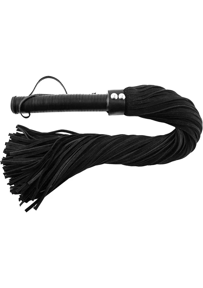 Restraints Rouge Suede Flogger with Leather Handle Rouge