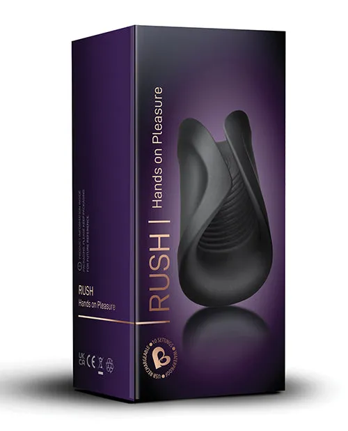 Rocksoff Rocks Off Rush Rechargeable Stroker Black Male Sex Toys