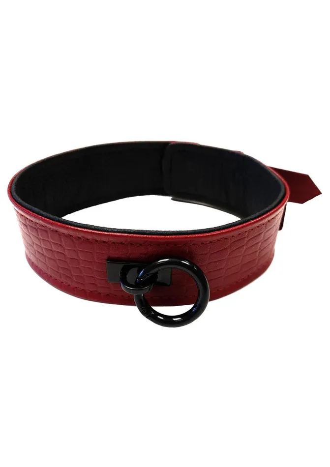 Rouge Male Sex Toys Rouge Anaconda Leather Adjustable Collar 1 Ring