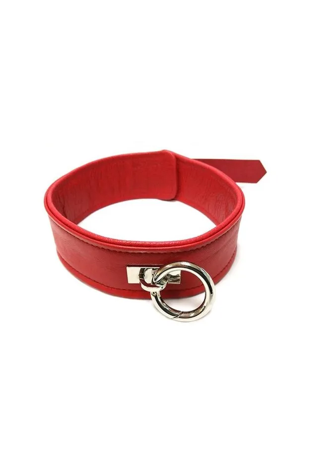 Rouge Male Sex Toys Rouge Plain Leather Adjustable Collar 1 Ring