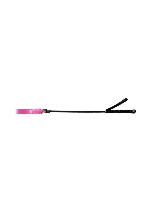 Rouge Rouge Leather Short Riding Crop with Slim Tip Male Sex Toys