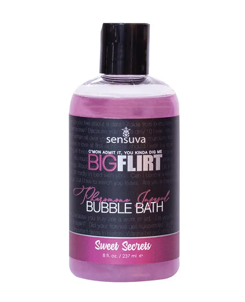 Sensuva Big Flirt Pheromone Bubble Bath 8 oz Sweet Secrets Sensuva Valencia Naturals Dildos