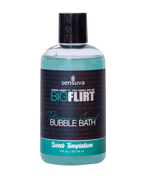 Sensuva Big Flirt Pheromone Bubble Bath 8 oz Sweet Temptation Sensuva Valencia Naturals Dildos