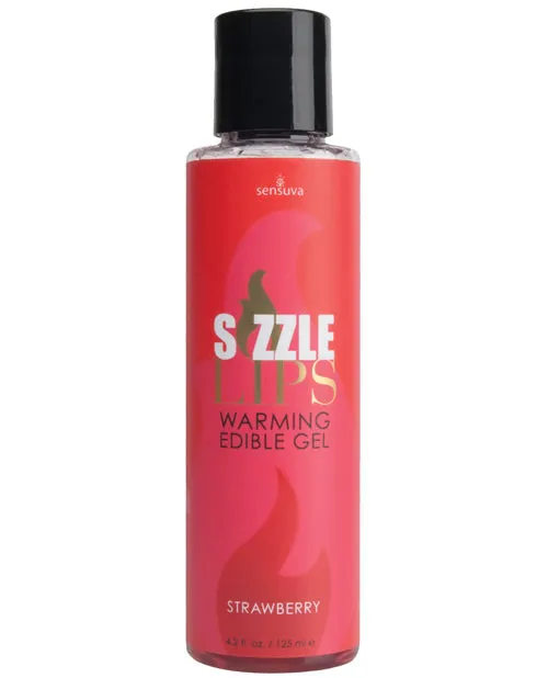 Sensuva Valencia Naturals Sizzle Lips Warming Gel 42 oz Strawberry Enhancers