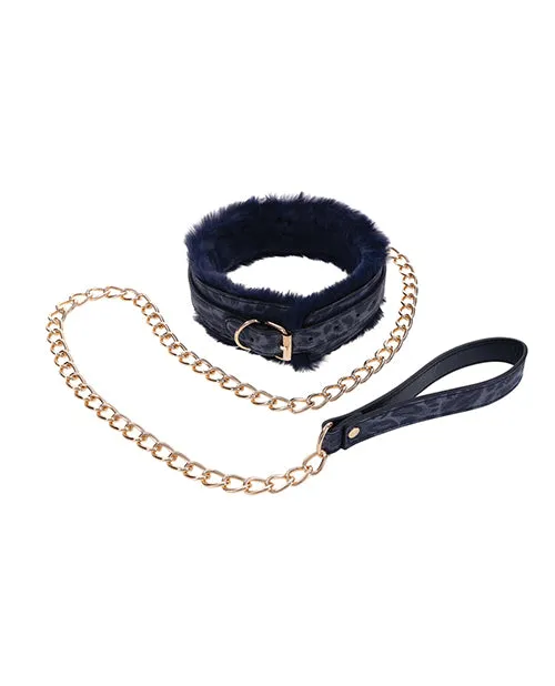 Sex Mischief Cougar Fur Collar Leash Sportsheets International Couples