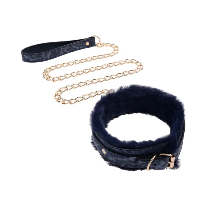 Sex Mischief Cougar Fur Collar Leash Sportsheets International Couples