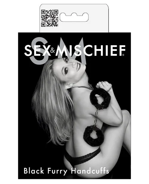 Sex Mischief Furry Handcuffs Black Sportsheets International Anal