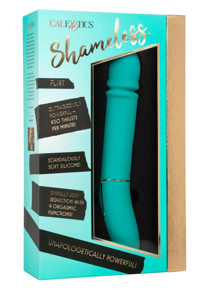 Shameless Flirt Rechargeable Silicone Thrusting Vibrator Shameless Female Sex Toys