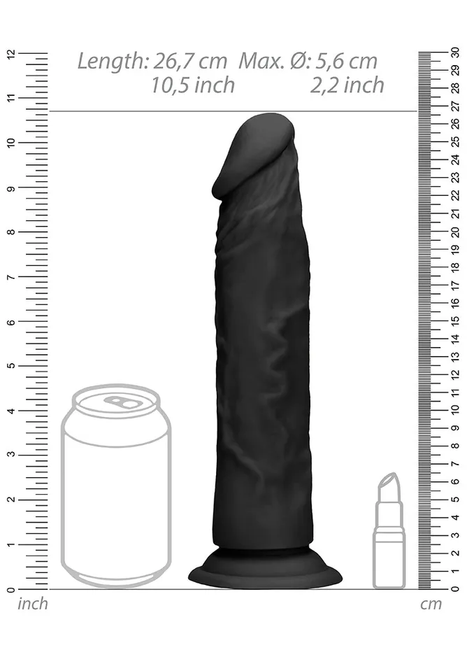 Shots America Female Sex Toys Realistic Dildo 25 Cm Black