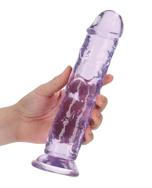 Shots America LLC Dildos RealRock Crystal Clear 9 Straight Dildo Purple