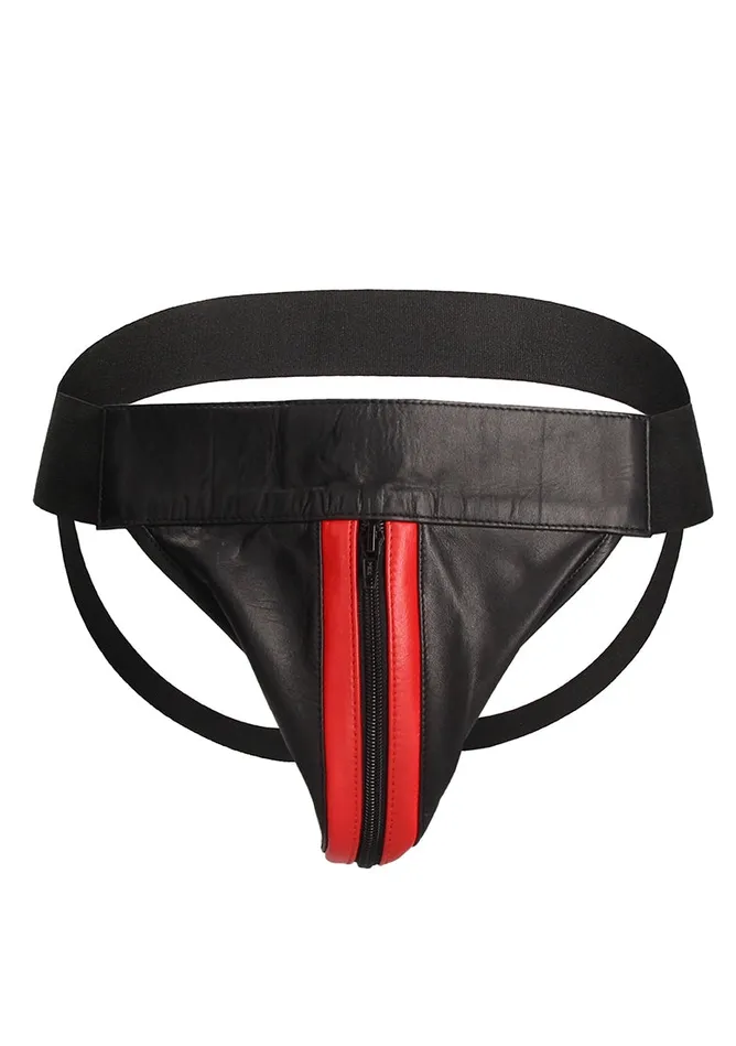 Shots America Male Sex Toys Plain Front With Zip Jock Lxl Red