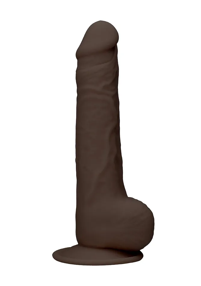 Shots America Silicone Dildo With Balls 24 Cm Brown Female Sex Toys