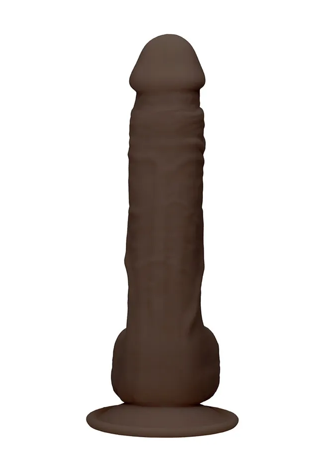 Shots America Silicone Dildo With Balls 24 Cm Brown Female Sex Toys