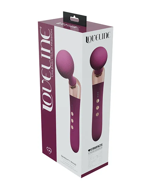 Shots Loveline Serenity Wand Massager Burgundy Shots America LLC Vibrators