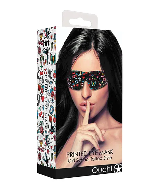 Shots Ouch Tattoo Style Printed Eye Mask Shots America LLC Dildos