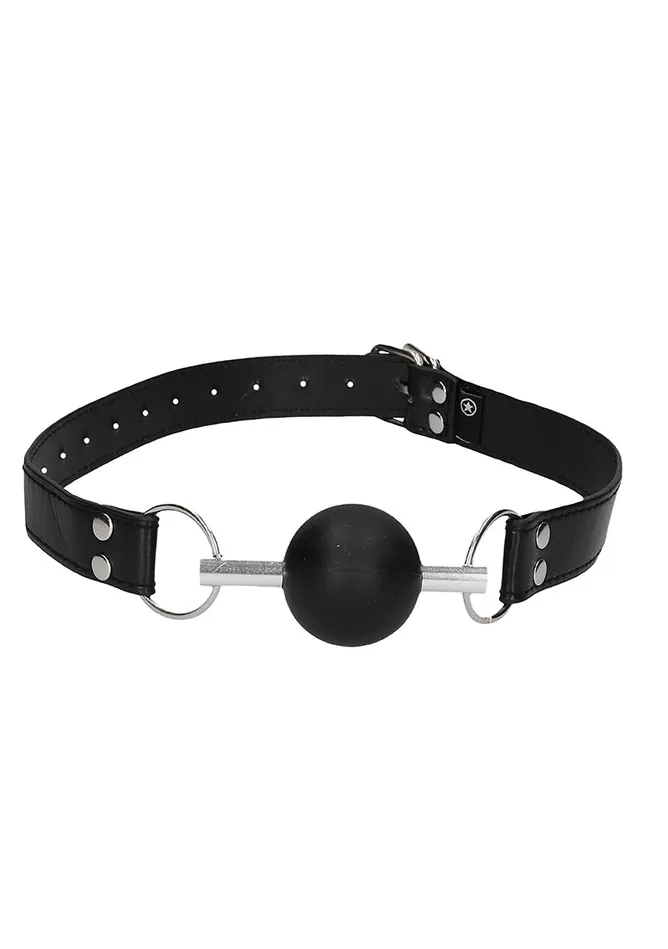 Solid Ball Gag With Bonded Leather Straps Shots America Male Sex Toys