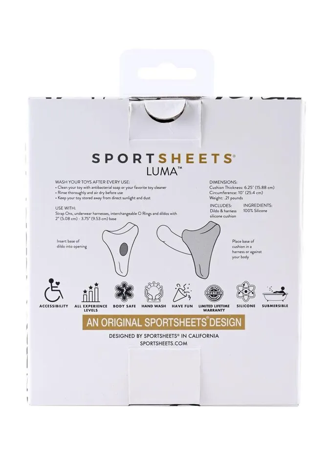 Sportsheets Female Sex Toys Luma Dildo and Harness Silicone Cushion