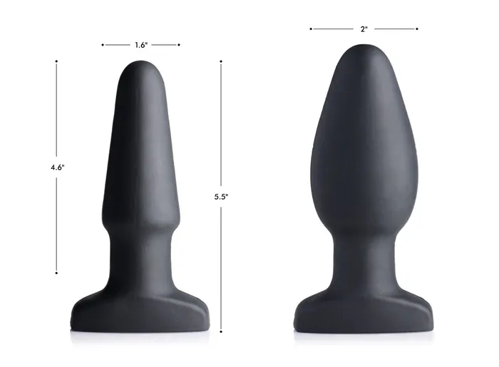 Swell 10x Inflatable Vibrating Silicone Anal Plug Swell Male Sex Toys