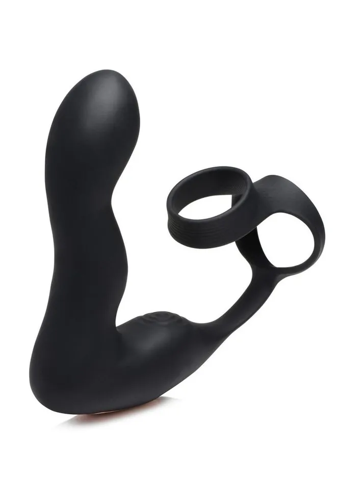 SWELL Male Sex Toys Swell Rechargeable Silicone Inflatable 10x Vibrating Prostate Plug with Cock and Ball Ring and Remote Control