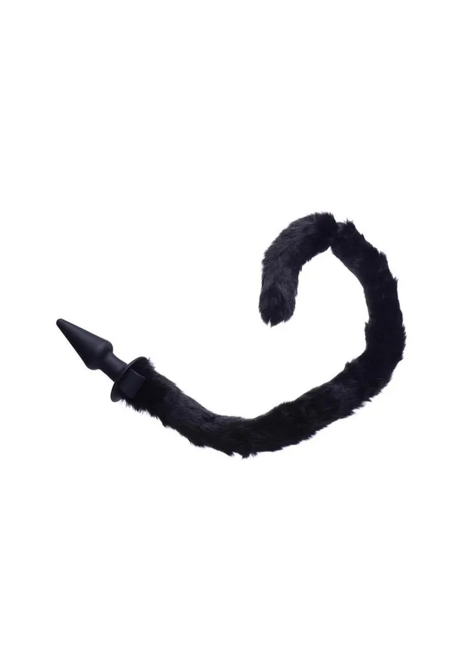 Tailz Black Cat Tail Anal Plug and Mask TAILZ Anal