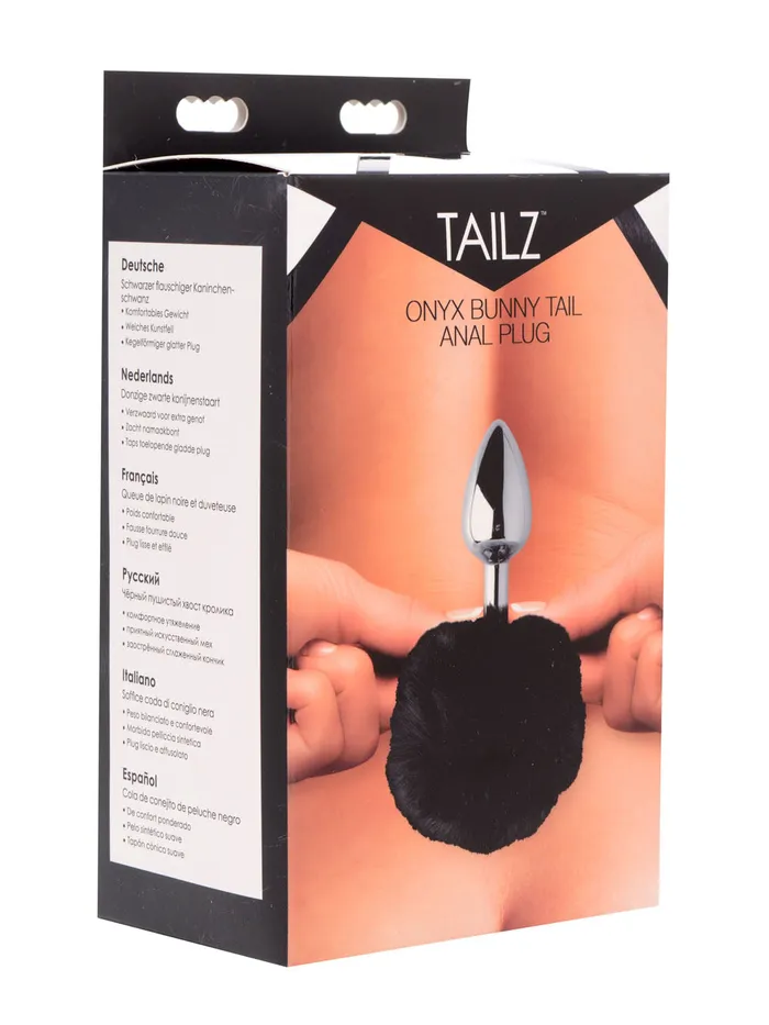 Tailz Male Sex Toys Tailz Onyx Bunny Tail Anal Plug