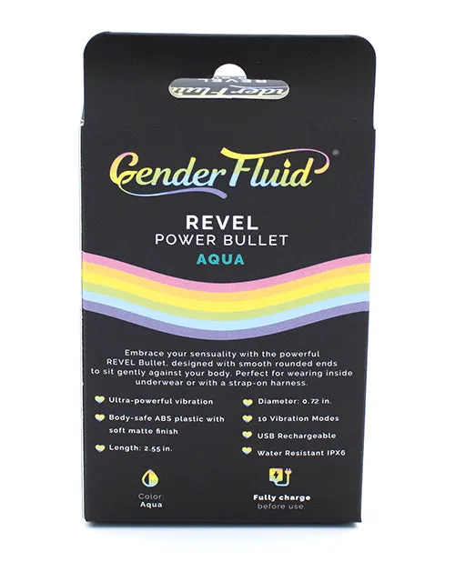 Thank Me Now INC Gender Fluid Revel Power Bullet Aqua Female Sex Toys