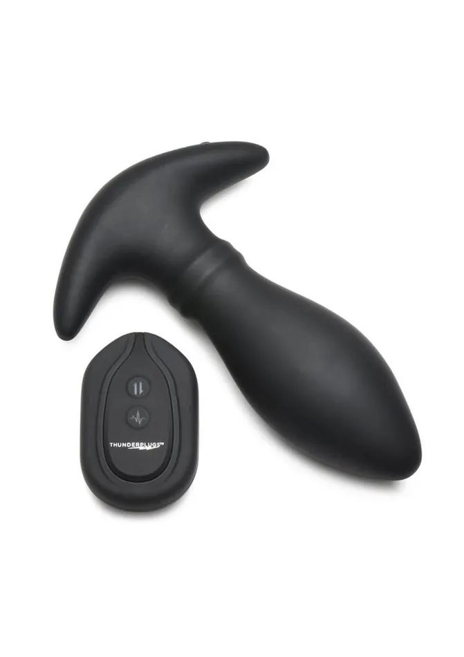 Thunder Plugs Rim Slide 7x Sliding Ring Silicone Rechargeable Butt Plug with Remote Control Thunder Plugs Male Sex Toys