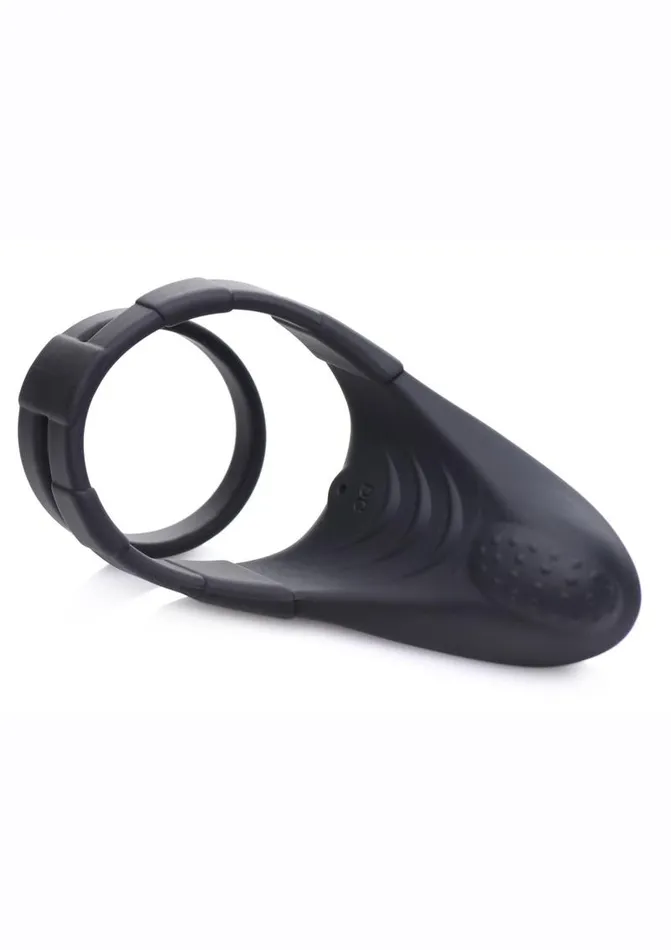 Trinity Men Male Sex Toys Trinity Men 10x Rechargeable Silicone Cock Ring with Vibrating Taint Stimulator