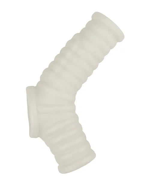 Vibrating Power Sleeve Ribbed Fit White Nasstoys Male Sex Toys