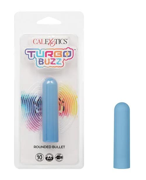 Vibrators California Exotic Novelties Turbo Buzz Rounded Bullet Vibrator Blue