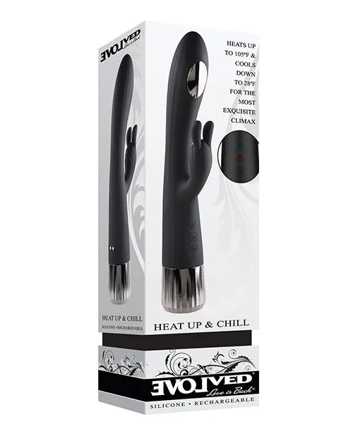 Vibrators Evolved Novelties INC Heat Up Chill GSpot Rabbit Black